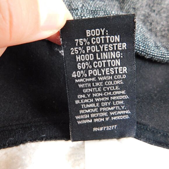 Tony Hawk Men's XL Full-Zip Fleece Hoodie Jacket Charcoal Black EUC - Picture 5 of 12